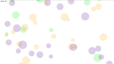 Screenshot of the Bubbles game